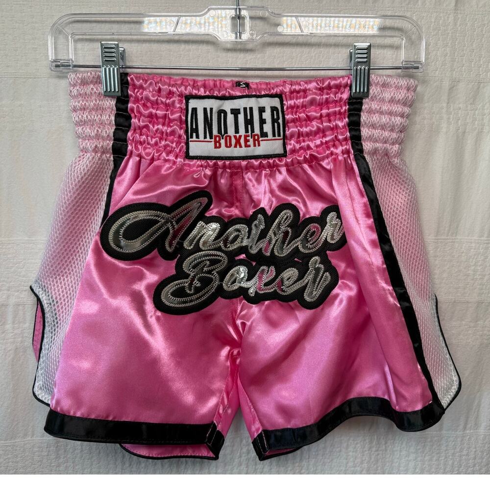 Muay Thai Fight Short, MMA Grappling Kickboxing Martial Art, Pink, Size M